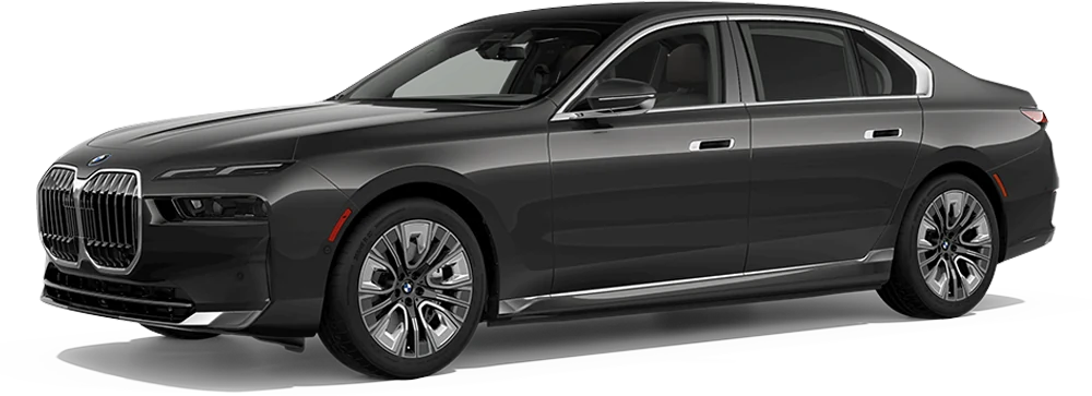 Black BMW 7 Series luxury sedan
