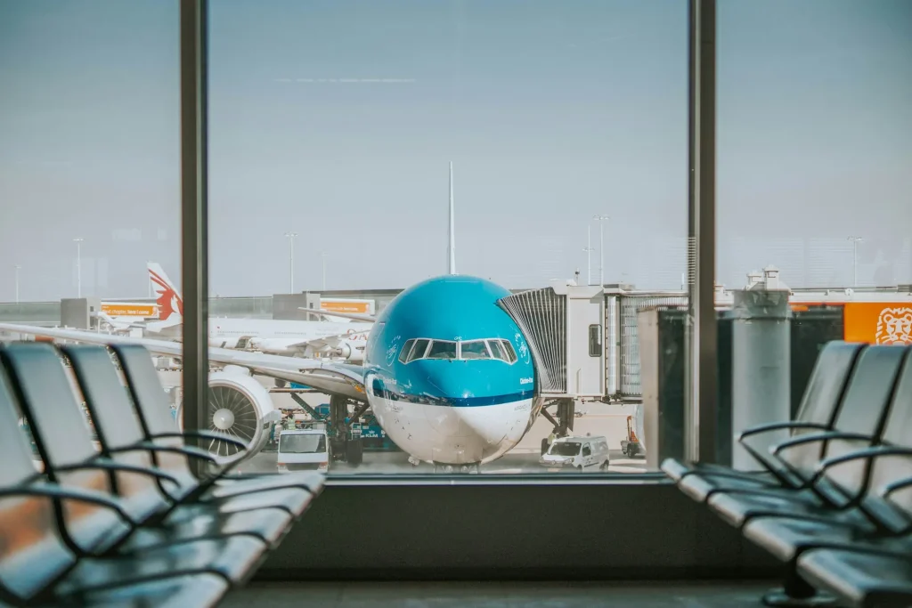 Airport jet bridge for LAX airport limo pickup and greeting