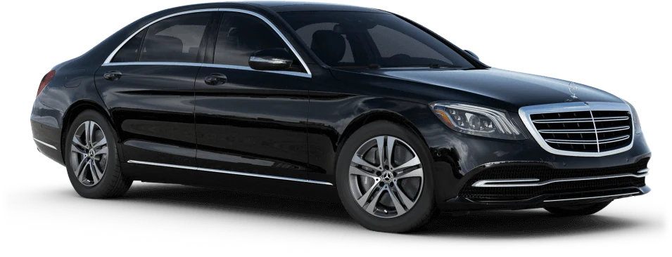 Black Mercedes-Benz S-Class luxury sedan