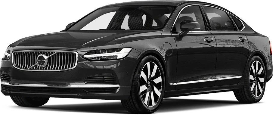 Black Volvo S90 luxury sedan